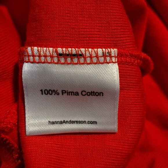 Hanna Andersson girls size 100 or 4 red short sleeve shirt vguc - Picture 5 of 5